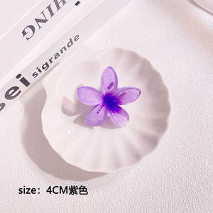 Ensemble de pinces à cheveux en plastique de style coréen faites à la main, 4 cm et 6 cm, en forme de fleur d'œuf, accessoires décoratifs pour cheveux - Product Image 5