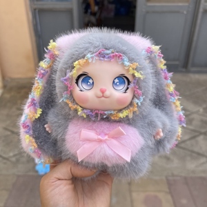 Lussuoso Ciondolo Peluche Coniglio <span class=keywords><strong>Linda</strong></span> con Grandi Orecchie, Decorazione per Cameretta Unisex, Cartone Animato Popolare e Carino - Product Image 6