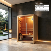 Desain Baru untuk Rumah, Hotel, SPA, Sauna Inframerah, Ruang Sauna Kayu Hemlock dengan Kaca Tempered 8mm