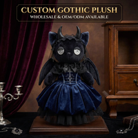 Boneka Plush Super Lembut Penghilang Stres, Mainan Penenang Bernapas, Hadiah Ulang Tahun, Gaya Gotik, Hewan