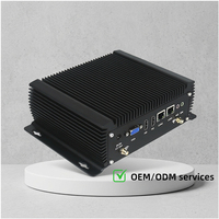 PC Industrial sin Ventilador de 8 Puertos USB, Bajo Consumo, 2 Puertos LAN, 2 Puertos Seriales, Computadora Industrial Integrada para Entornos Hostiles, Barebone