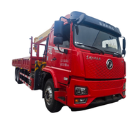 Grúa hidráulica telescópica Dongfeng Heavy 6x4 montada en camión con pluma telescópica de 8-12 toneladas para elevación en construcción