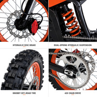 Moto électrique tout-terrain 3000W 48V 20Ah, vitesse 60 km/h, frein à disque hydraulique, suspension intégrale, moto cross électrique
