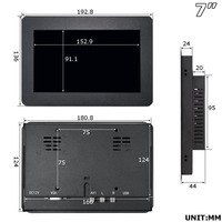 Monitor Táctil USB Industrial de Tamaño Pequeño de 7", 8", 9.7", 10", 10.1", 11.6", 12" con Montaje en Panel para Raspberry Pi