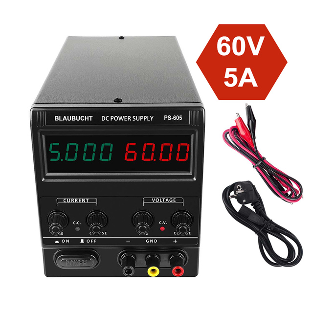 PS-605 60V 5A Four Digital Adjustable Switching DC Variable Power Source 110V /220V Lab Bench Power Supply