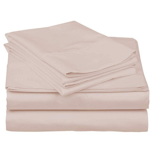 Drap de lit 3 pièces en coton égyptien respirant de style hôtel tissé moderne ensemble de draps plats avec deux taies d'oreiller - Product Image 4