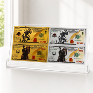 2026 Gran Venta Monedero Plegable con Diseño de Monstruo Alienígena, 4 Diseños, Chapado en Oro, Impresión Digital - Product Image 4