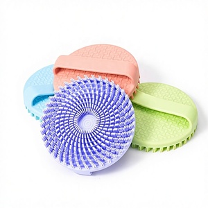 Nouvel outil de massage rotatif en silicone, brosse de nettoyage douce pour le soin de la peau, marque Wayhive, rose mandarine/violet/vert herbe WH-0222-71 - Product Image 1