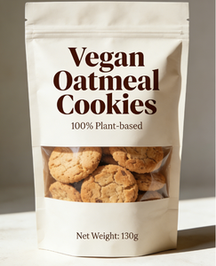 ถุงซิปล็อคแบบตั้งได้ วัสดุ PET PE สำหรับบรรจุภัณฑ์อาหาร เช่น บิสกิต ปิดผนึกด้วยความร้อน ปลอดภัย ใช้งานได้จริง ขายส่ง MOQ ต่ำ - Product Image 1