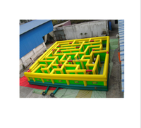 Offre Spéciale 10*10M géant interactif château gonflable labyrinthe enfants extérieur labyrinthe terrain de jeu gonflable à vendre