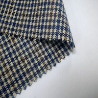 Tissu de costume de blazer italien à carreaux pied-de-poule en polyester de Chine tissé de bonne qualité personnalisé