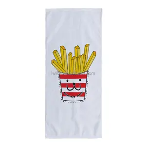 Wholesale Quick Dry Sublimation Towel Blank Custom Logo Blank Tea Towel Beach Digital Printed Sublimation Blank Beach Towel