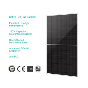 แผงโซลาร์เซลล์แบบสองหน้าประสิทธิภาพสูง 700W/720W กระจกสองชั้น 210 มม. 132 เซลล์ HJT โมโนแบบฮาล์ฟเซลล์ สีดำทั้งหมด ประสิทธิภาพ 20% รับประกัน 15 ปี - Product Image 4