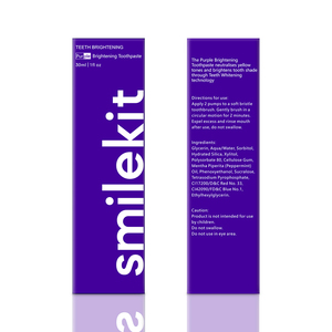 Sérum <span class=keywords><strong>blanchissant</strong></span> pour les dents de couleur violette personnalisé avec votre propre marque privée, <span class=keywords><strong>dentifrice</strong></span> avec emballage <span class=keywords><strong>violet</strong></span> - Product Image 6