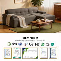 Canapé sectionnel moderne personnalisé OEM/ODM, ensemble de meubles de salon, canapé en tissu en forme de L, vente en gros pour la maison