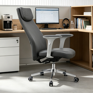 เก้าอี้ผู้บริหารปรับเอนได้ ปรับความสูงได้ นั่งสบาย หรูหรา หนังแท้ - Product Image 2
