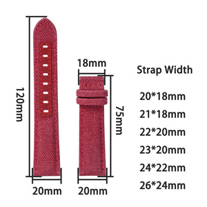 สายนาฬิกาไนลอนผ้าใบสำหรับเปลี่ยน rolx OMG <span class=keywords><strong>Apple</strong></span> iWatch สมาร์ทวอทช์สายรัดข้อมือ sailcloth 20มม. 22มม. - Product Image 2