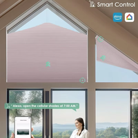 Stores en nid d'abeille irréguliers en tissu de mode luxueux, à batterie intelligente cellulaire, pour l'intérieur