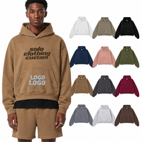 Sweat-shirt à capuche personnalisé avec logo, 400 g/m², poids lourd |   Sweat-shirt brodé avec impression 3D en relief |   Pull chaud d'hiver de luxe pour homme « Huamian »