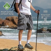 Shorts techniques pliables pour hommes Gorpcore avec logo personnalisé, cargo à séchage rapide sous marque privée, OEM complet pour marques premium