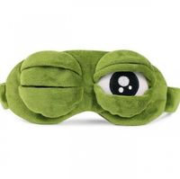Masque de sommeil en peluche amusant et créatif en forme de grenouille 3D, masque pour les yeux pour dormir