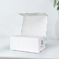 Grand carton en papier rigide mat de luxe avec logo personnalisé de qualité supérieure Emballage de boîte-cadeau noir pliable vide et magnétique à fermeture pliante