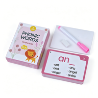 Cartes d'apprentissage éducatives, cartes flash à bords dorés, impression personnalisée