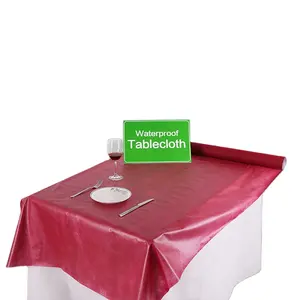 De 6Ft desechables mesa de comedor cubierta de la hoja de banquete de boda de tela de mesa rectangular para mesas