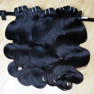 Paquetes de cabello humano indio y vietnamita crudo de un solo donante sin procesar Cabello virgen ondulado de un proveedor de confianza - Product Image 3