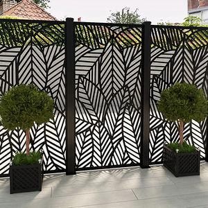 Fournitures de jardin - Clôture en composite <span class=keywords><strong>bois</strong></span>-plastique (WPC) comme séparateur de pièce et écran d'intimité pour piscine, bain à remous et <span class=keywords><strong>terrasse</strong></span> - Product Image 2