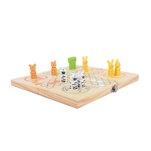 Bay cờ vua đồ chơi giáo dục bằng gỗ dễ thương động vật nhân vật <span class=keywords><strong>Ludo</strong></span> trò chơi hội đồng quản trị cho trẻ em - Product Image 6