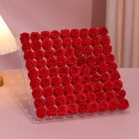 Bunga Sabun 3cm Tiga Lapis Tanpa Alas DIY Simulasi Mawar Hari Valentine Cina Hari Guru Buatan Cina Xh004