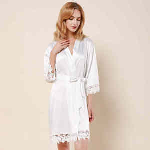 FUNG 3031 <span class=keywords><strong>donna</strong></span> Sexy abito <span class=keywords><strong>da</strong></span> <span class=keywords><strong>notte</strong></span> in raso di pizzo <span class=keywords><strong>vestaglia</strong></span> <span class=keywords><strong>da</strong></span> bagno abbigliamento per dormire abito Kimono <span class=keywords><strong>da</strong></span> <span class=keywords><strong>donna</strong></span> - Product Image 4