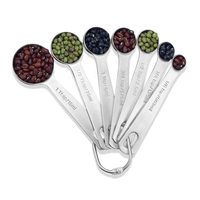 Tableau de conversion Premium Heavy Duty en acier inoxydable 18/8 inclus Tasses à mesurer et cuillères pour la cuisine et la pâtisserie