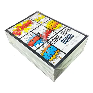 Tampa personalizada mylar prata comic livro mangas placa traseira placas comic sacos e placas