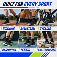 Chaussettes de sport respirantes et à séchage rapide avec logo personnalisable, unisexes, chaussettes de sport d'extérieur personnalisées avec logo