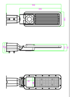Lampadaire solaire LED CHZ IP65 tout-en-un avec batterie au lithium sans câble pour éclairage routier extérieur 100W-300W