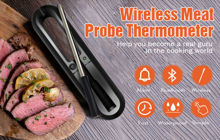 Wireless Meat Food Thermometer for Oven Grill BBQ Smoker Kitchen Digital Blue tooth Barbecue Accessories