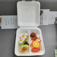 Plateau jetable plat écologique à micro-ondes pour Restaurant assiettes alimentaires rondes en pulpe de canne à sucre biodégradable 5 6 7 8 9 10 pouces