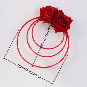 Élégant serre-tête fascinateur à boucle en spirale florale double rose pour femme, idéal pour courses hippiques, mariages et occasions spéciales - Product Image 6