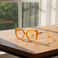 Gafas Ópticas de Diseño Ojo de Gato para PC, Certificadas con el Estándar Global de Reciclaje, Ideales para Reuniones de Negocios Formales y Presentaciones a Clientes