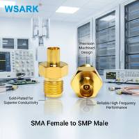 Adaptador RF SMA Hembra a SMP Macho, Listo para Enviar, Totalmente en Latón, 50 Ohmios, Conector Coaxial RF, Entrega Rápida
