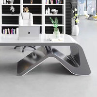 Bureau de direction de luxe en vente chaude, table de direction moderne, mobilier de bureau moderne, ensemble de bureau blanc