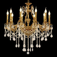 Dalam Ruangan Rumah Hotel Kantor Restoran Modern Sederhana Mewah Kristal Liontin Cahaya Lampu Besar Kuningan Kristal Chandelier