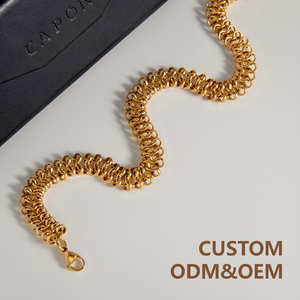 สร้อยคอแฟชั่นสแตนเลสสตีลชุบทอง 18k <span class=keywords><strong>รูป</strong></span>เลขแปด สำหรับผู้หญิง ขายส่งจาก CAIOOCHE - Product Image 1