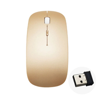 Souris sans fil optique portable silencieuse et rechargeable 2,4 G avec logo personnalisé pour ordinateur de bureau – Vente en gros