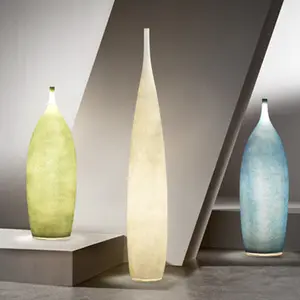 Минимализм Duckpin лампа напольная лампа для домашнего декора материал из смолы, Краска матовая Клубная художественная ваза напольные вертикальные лампы