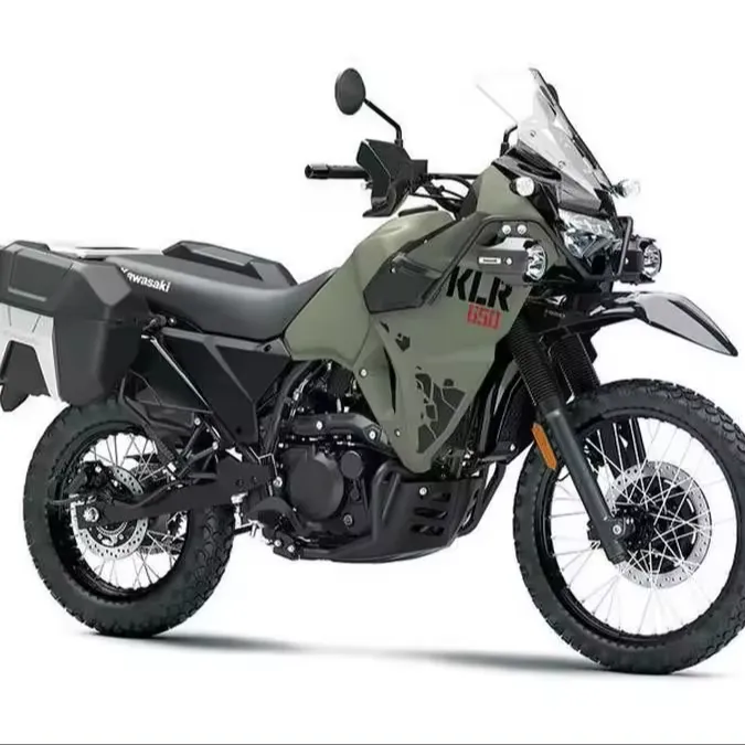 Recentemente rifornito 2024 Kawasaki KLR 650 avventura ABS Dirt bike moto