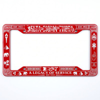 Cornice Porta Targa Auto Personalizzata con Lettere Greche, Regalo Decorativo per Confraternite e Sorellanze Universitarie