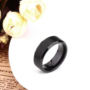 Bague en céramique noire brossée OAHLAN 4/6/8 mm, ajustement confortable, pour couple, alliance de mariage, <span class=keywords><strong>bagues</strong></span> de fiançailles, bijoux de mode pour homme et femme, taille 4-15 - Product Image 4